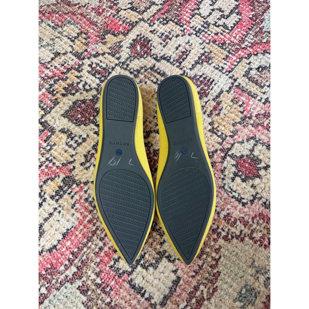 Rothy’s The Point Flat Yellow Knit Size 9 (Fits 9.5) NWT - Picture 4 of 7
